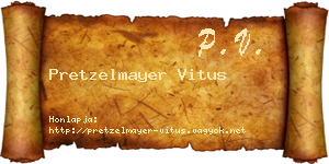 Pretzelmayer Vitus névjegykártya